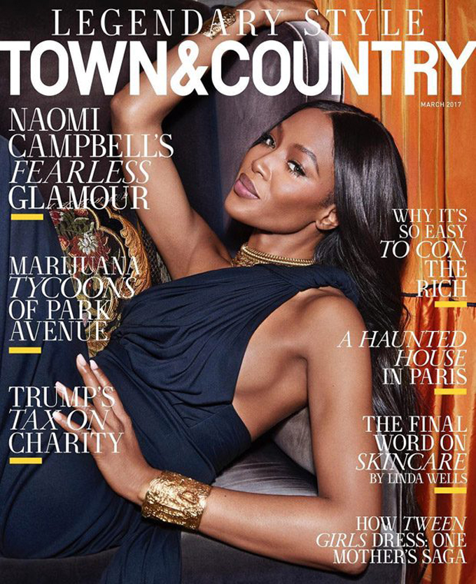 Наоми Кэмпбелл на обложке Town & Country