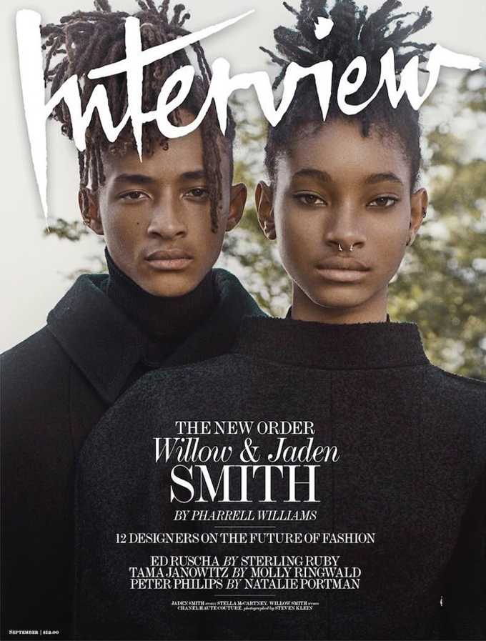 Уиллоу и Джейден Смит на обложке Interview Magazine