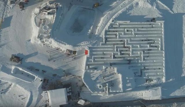 В Закопане появился снежный лабиринт