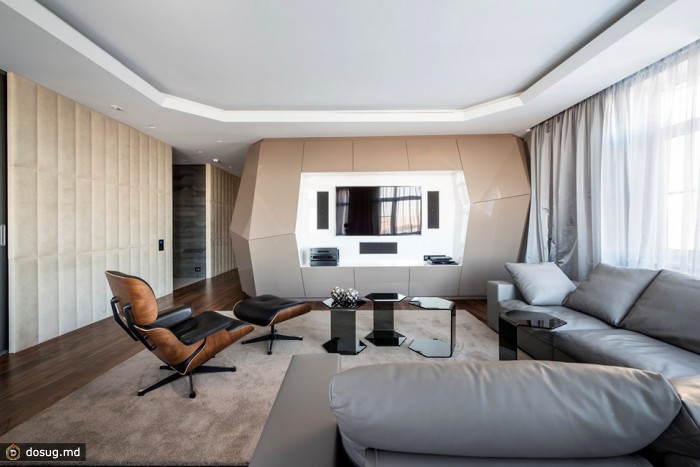 Современный интерьер квартиры в Москве от Geometrix Design