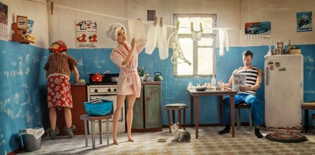 Барби и Кена поселили в советской коммуналке