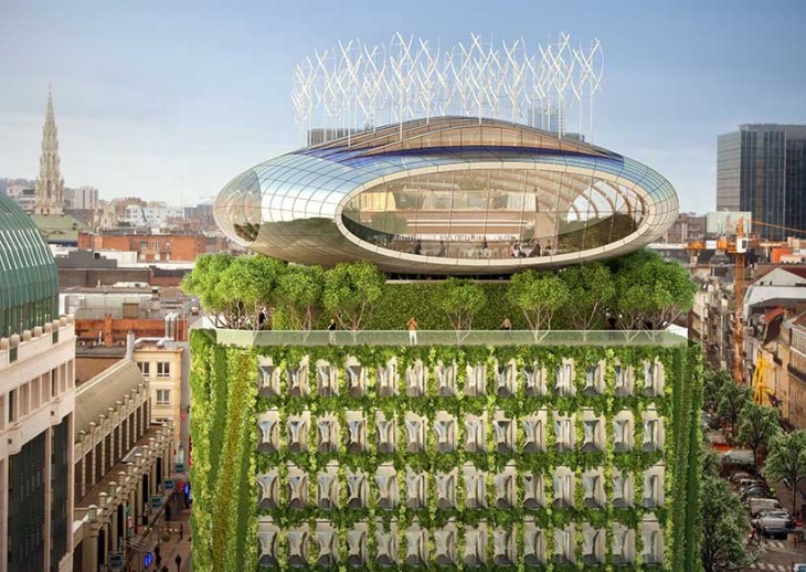 Проект ботанического центра в Брюсселе от Vincent Callebaut